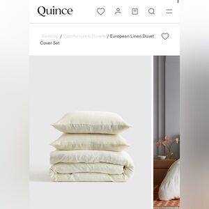 Quince European Linen Duvet Cover Set